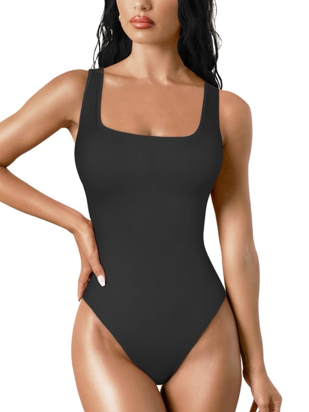 (12) HEIMISH USA Black Scoop Neck bodysuit